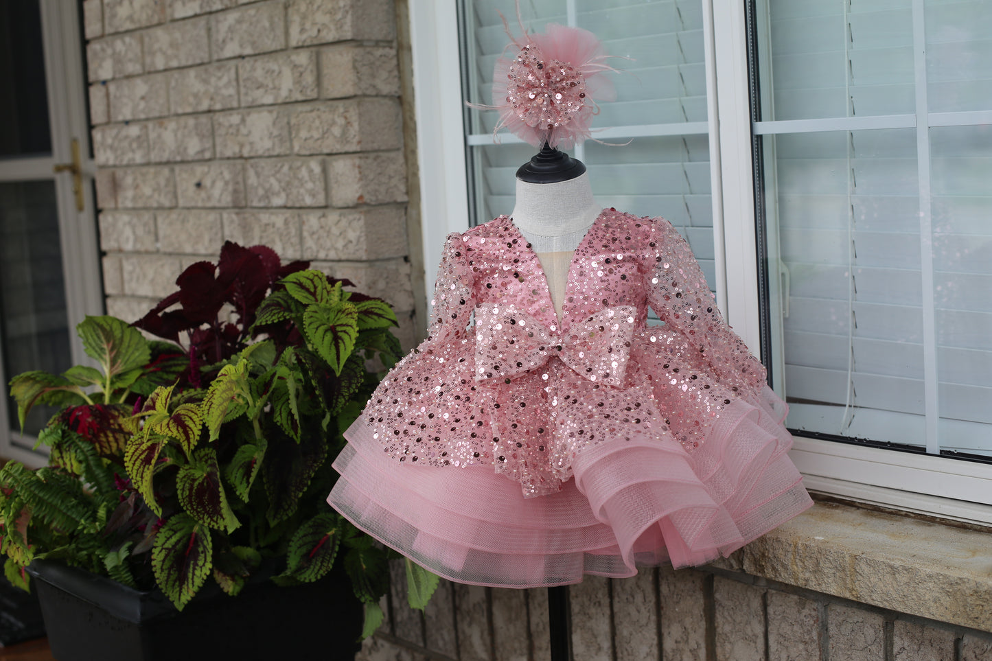 Pink Sequin Princess Frock