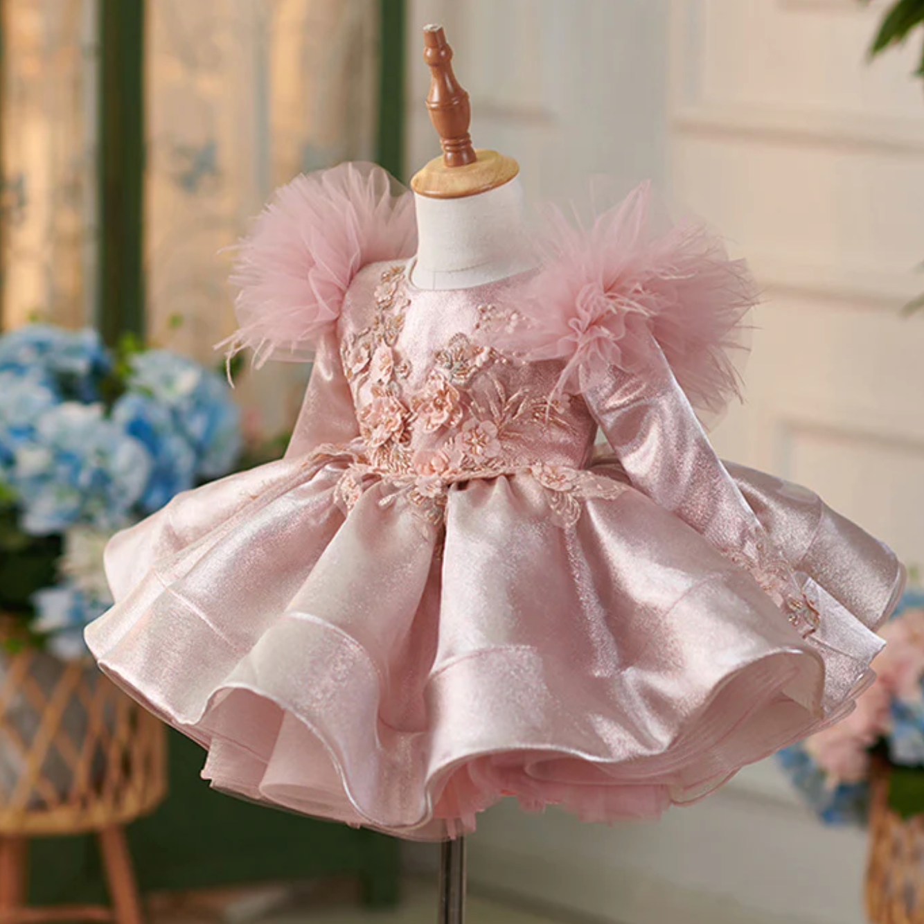 Pink Christmas Dress with Tutu Skirt