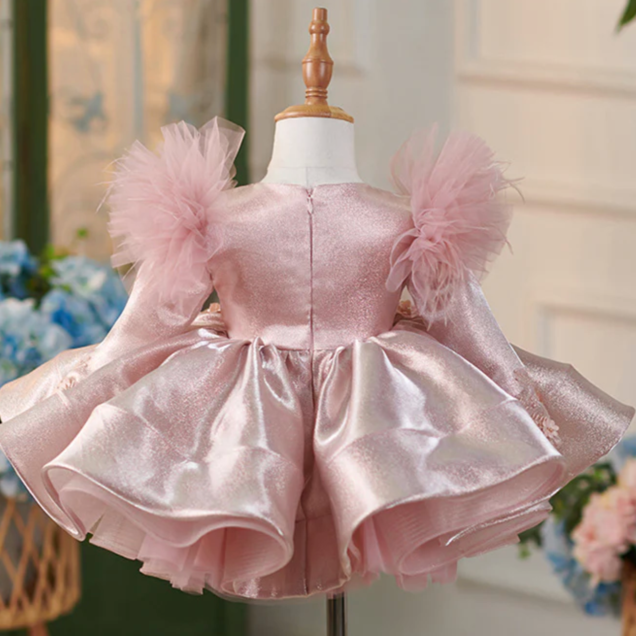 Pink Christmas Dress with Tutu Skirt