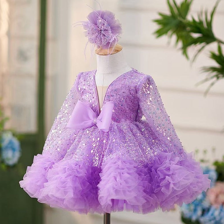 Royal Elegance Purple Princess Dress