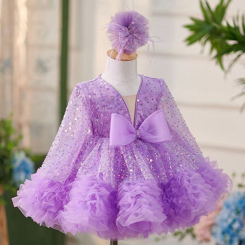 Royal Elegance Purple Princess Dress