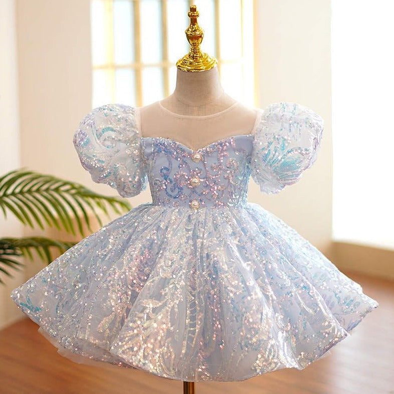 Baby Blue Sequin Frock