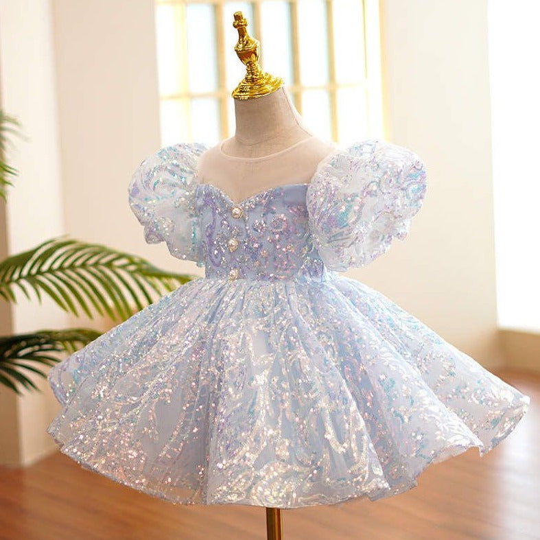 Baby Blue Sequin Frock