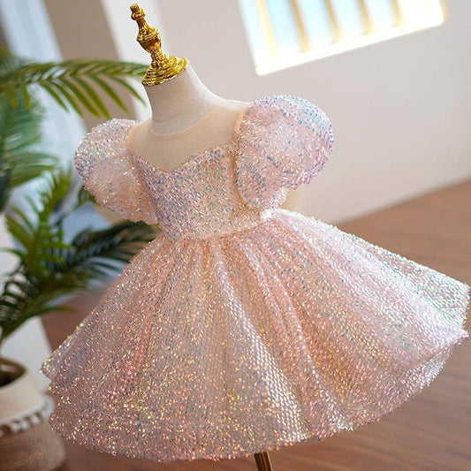 Peach Sequin Frock